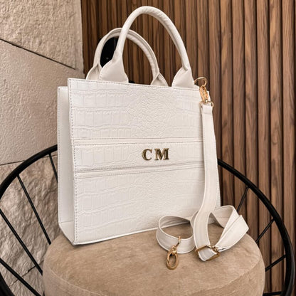 Helena Croco White - TOTE Mediana