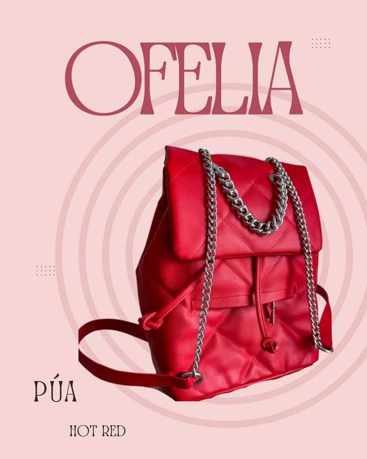 Ofelia Hot Red Herrajes Plata