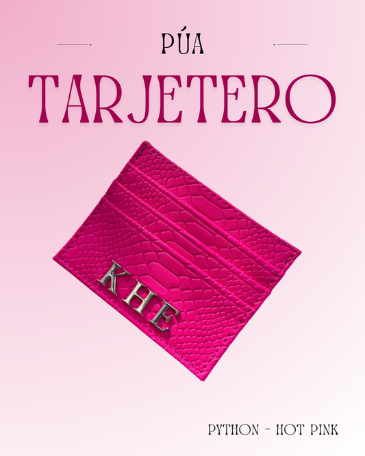 Tarjetero Python Hot Pink