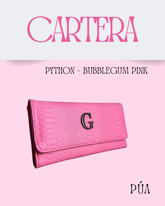 Cartera Python Bubblegum Pink