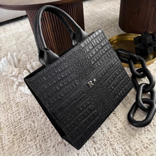 Helena Croco Black - TOTE Grande