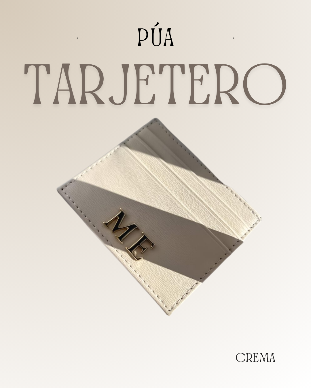 Tarjetero Crema