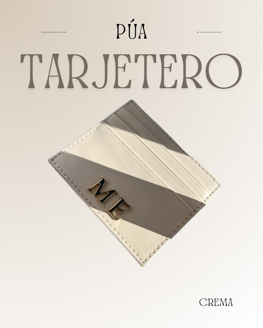 Tarjetero Crema