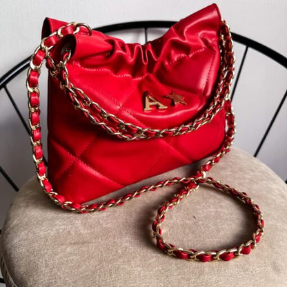 Carola Mini Hot Red - Cadena Oro