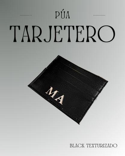 Tarjetero Black Texturizado