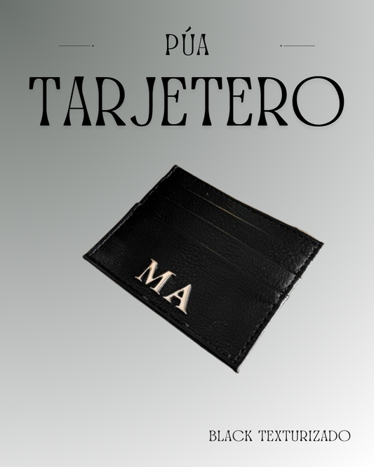 Tarjetero Black Texturizado
