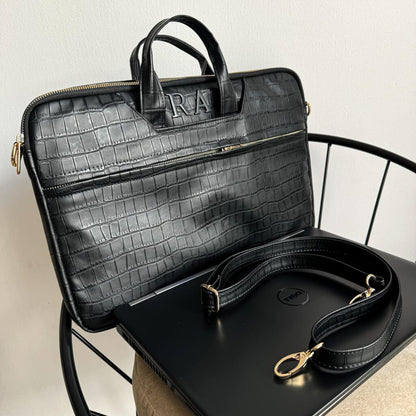 Porta Laptop Caimán Negro