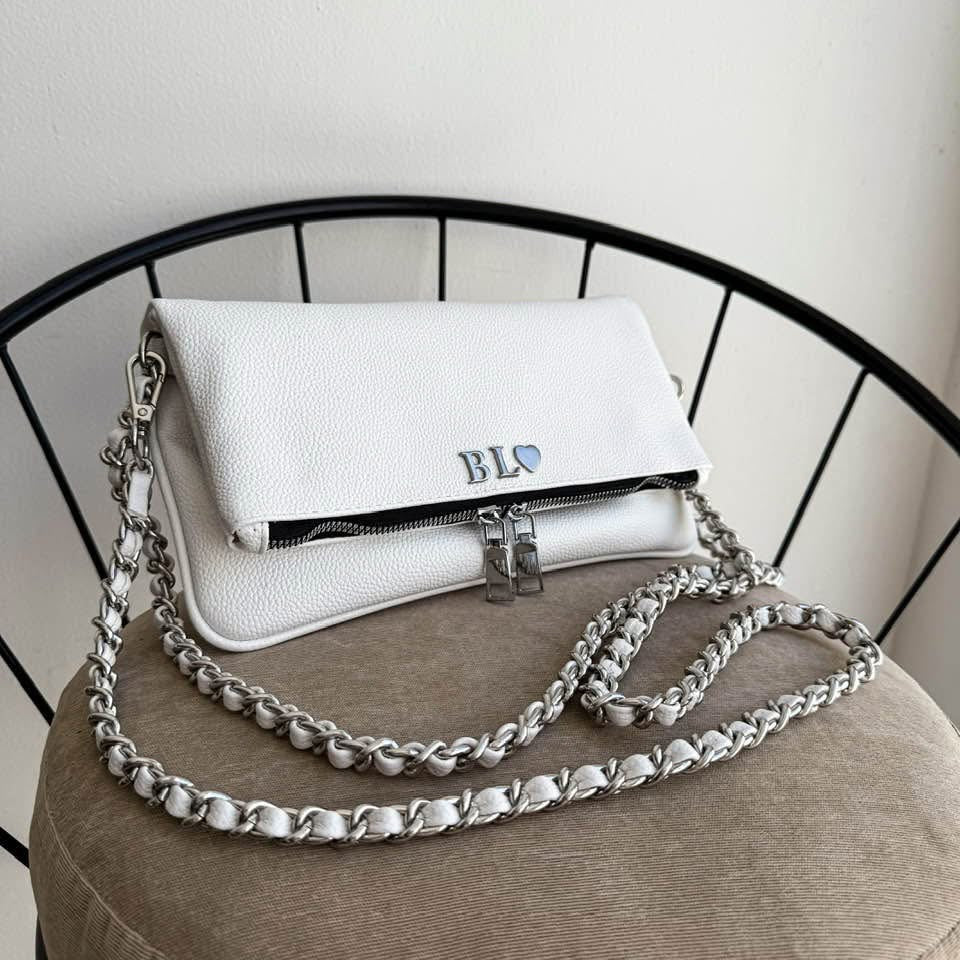 Zulema White Texturizada - Herrajes Plata