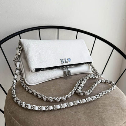 Zulema White Texturizada - Herrajes Plata