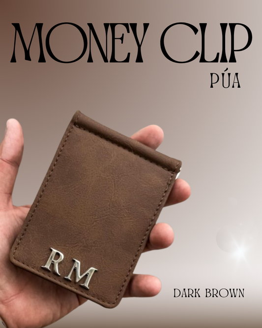 Money Clip Dark Brown