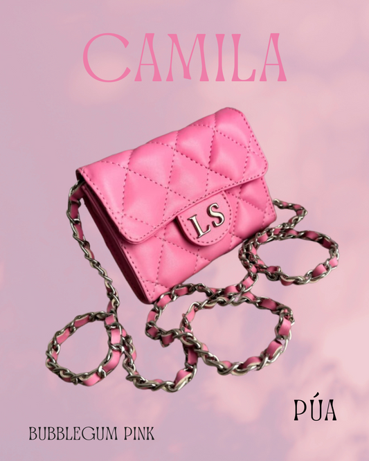 Camila Bubblegum Pink Cadena Plata