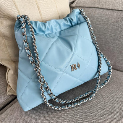 Carola Baby Blue - Cadena Plata