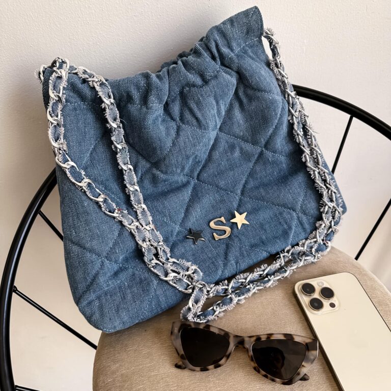Carola Denim Ripped - Cadena Plata