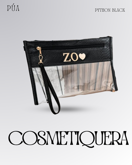 Cosmetiquera Transparente - Python Black