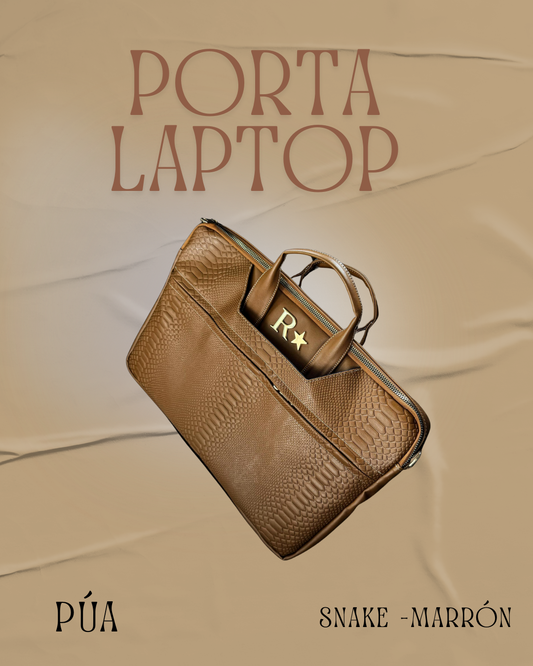 Porta Laptop Snake Marrón