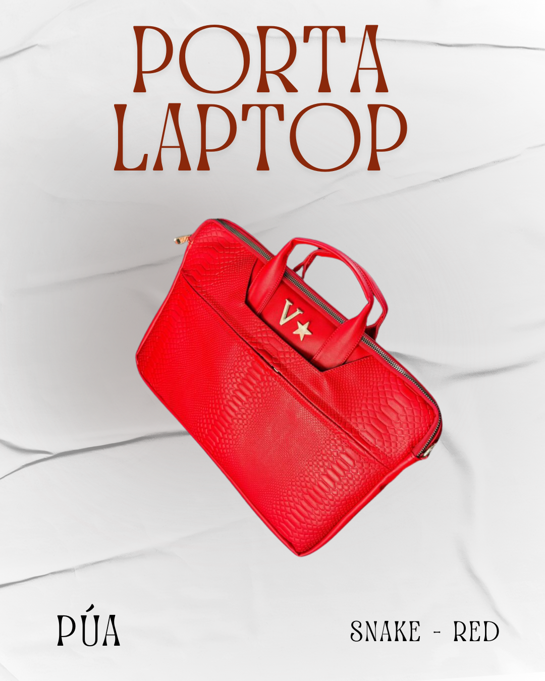 Porta Laptop Snake Red