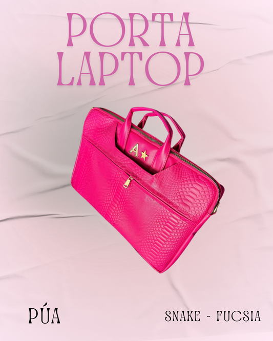 Porta Laptop Snake Fucsia