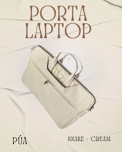 Porta Laptop Snake Cream