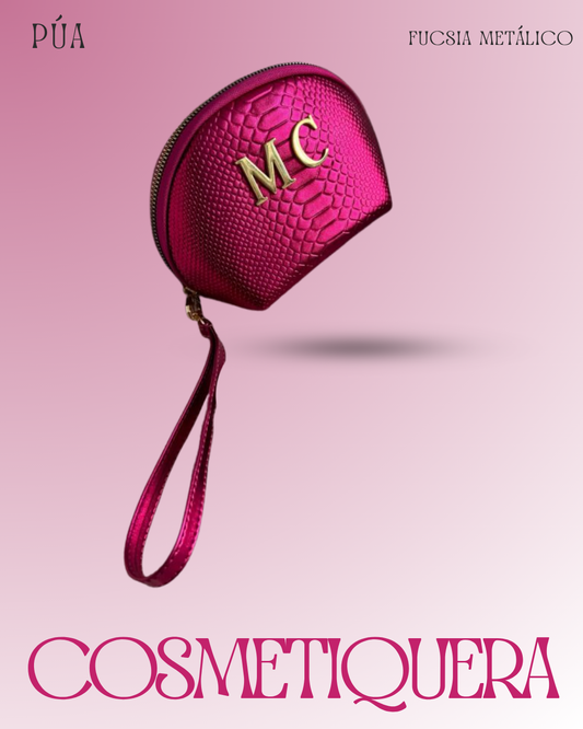 Cosmetiquera Fucsia Metálico