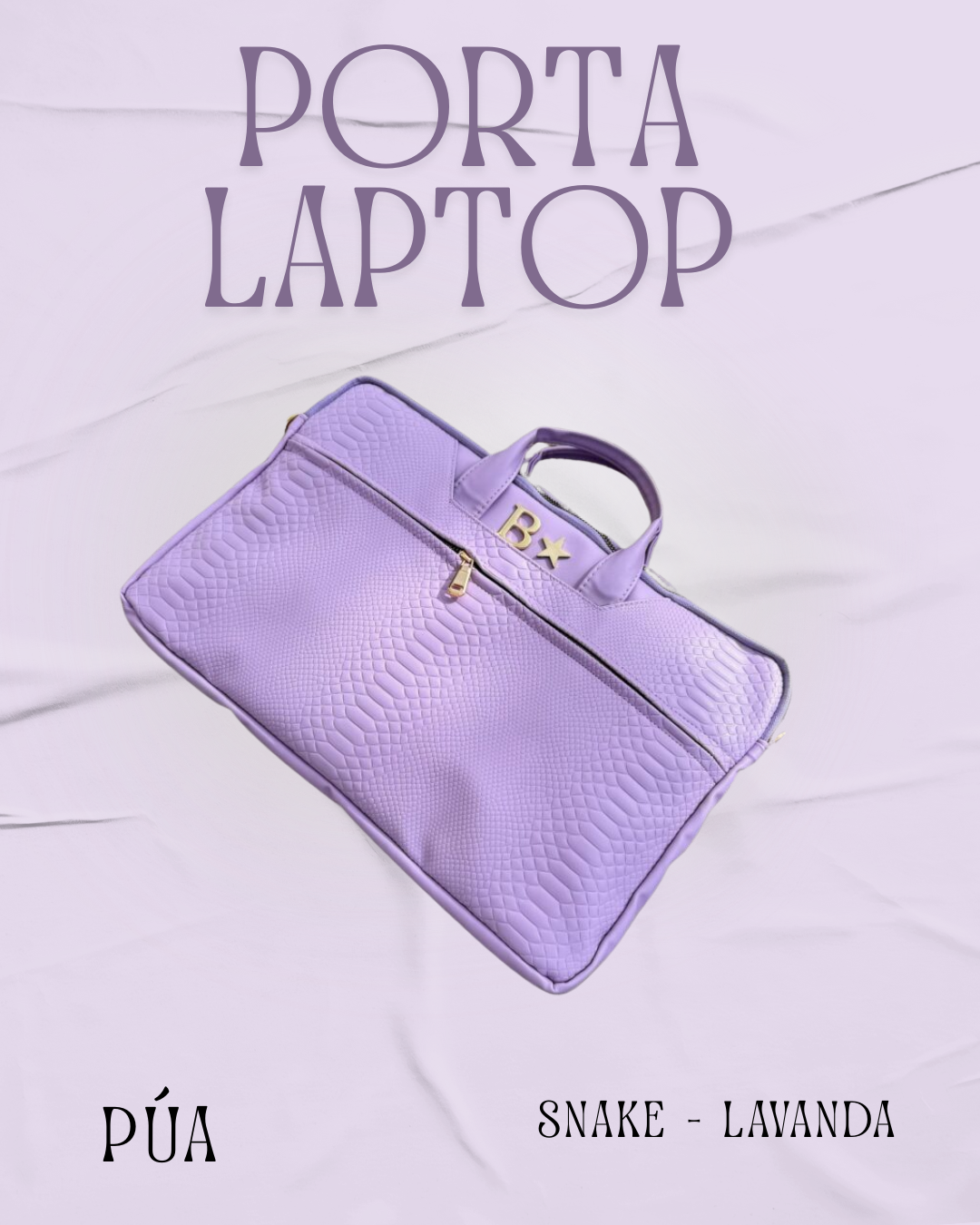 Porta Laptop Snake Lavanda
