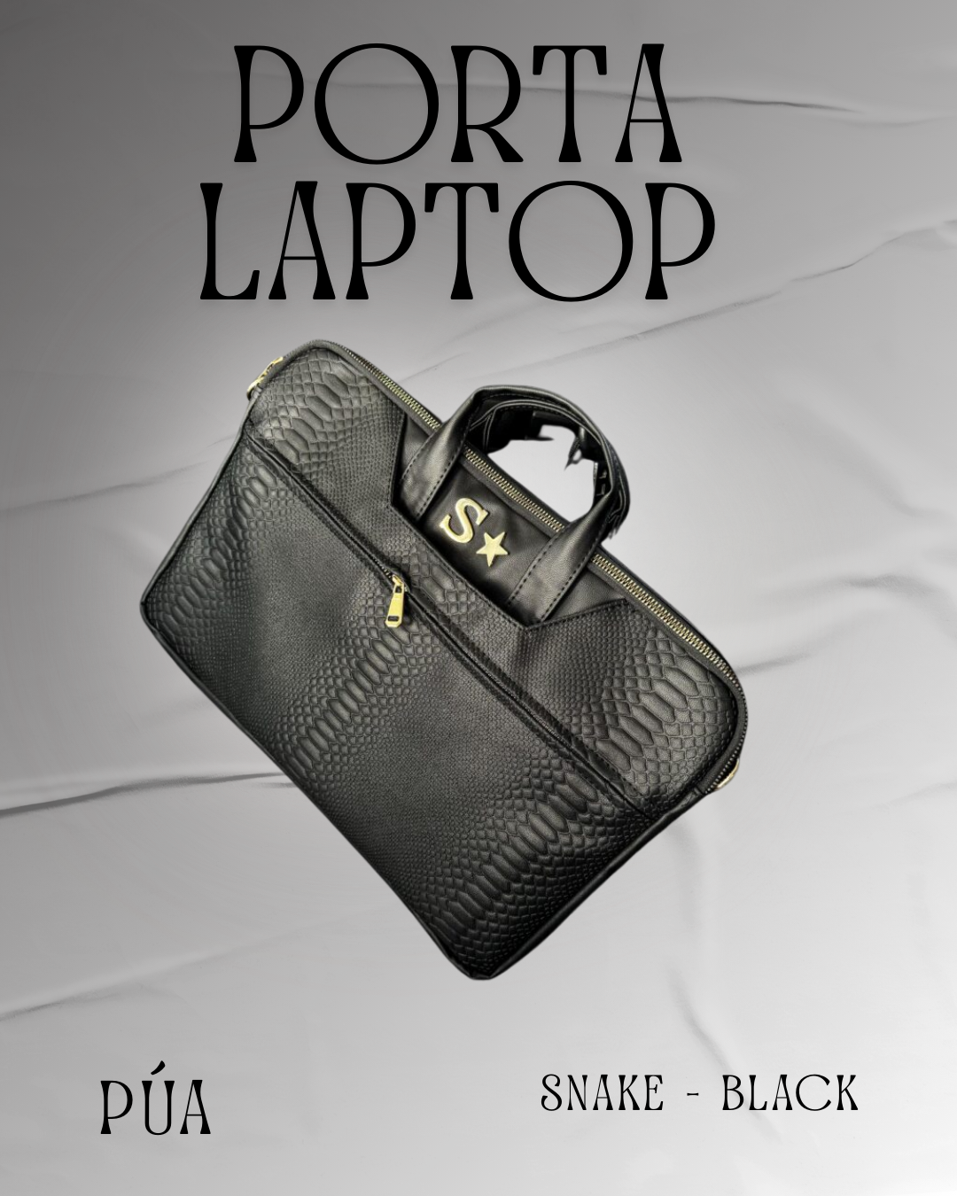 Porta Laptop Snake Black
