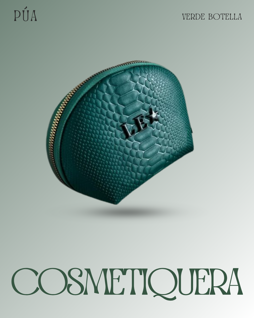 Cosmetiquera Verde Botella