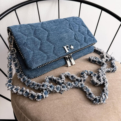 Zulema Hexa Denim - Herrajes Plata + Filo De puntos
