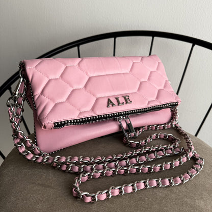 Zulema Pink - Herrajes Plata + Filo De puntos