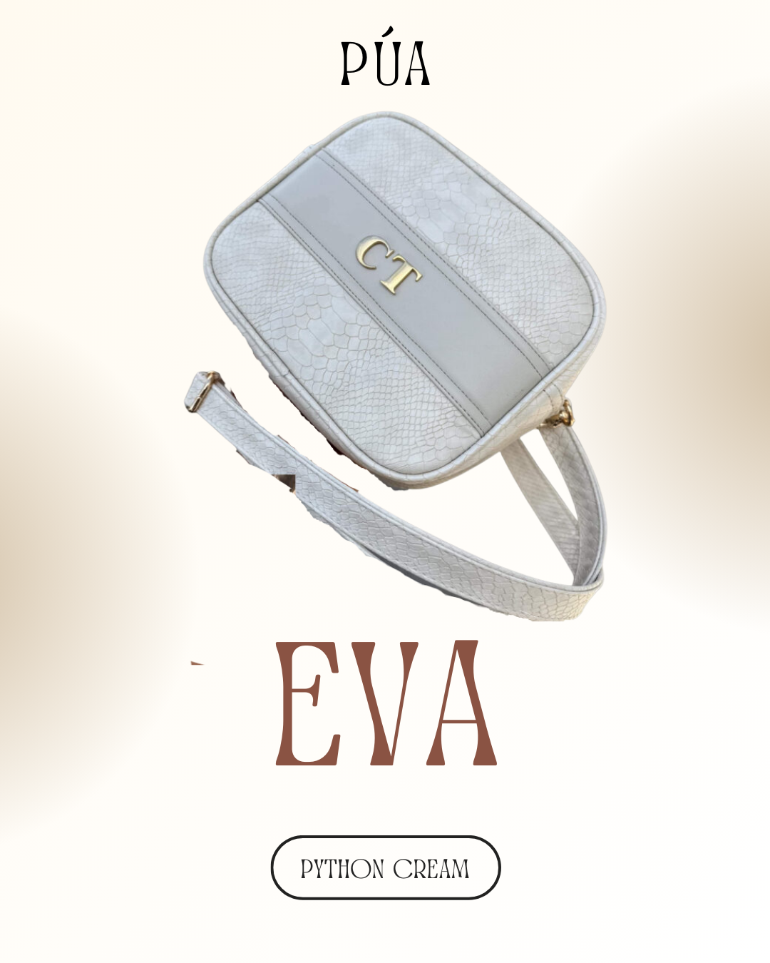 Eva Python Cream - Herraje oro
