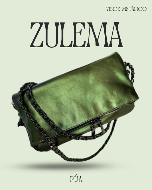 Zulema Verde Metálico - Herrajes Negros