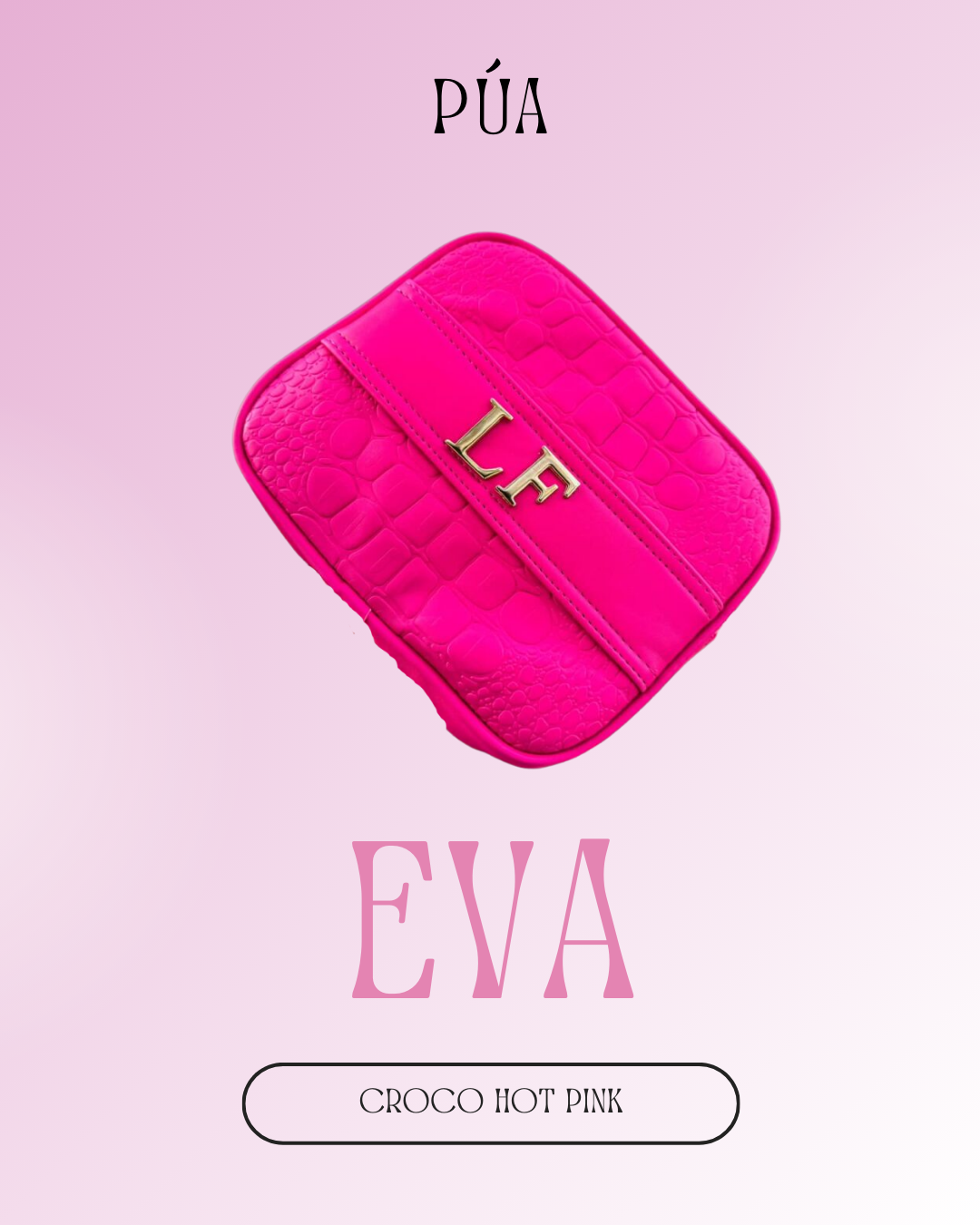 Eva Croco Hot Pink - Herraje Oro