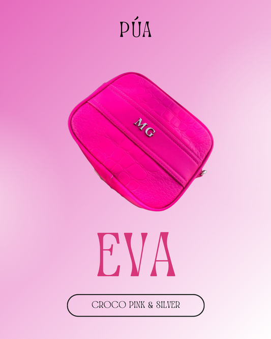 Eva Croco Pink - Herraje Plata