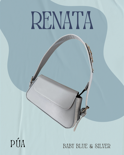 Renata Baby Blue & Silver Herraje Plata
