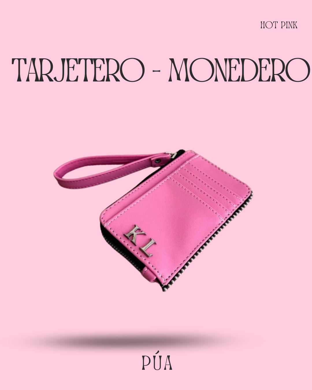Tarjetero-Monedero Hot Pink
