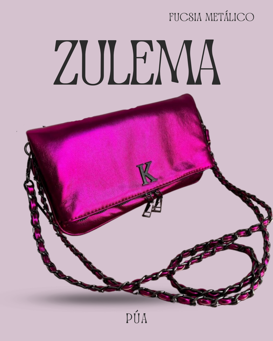 Zulema Fucsia Metálico - Herrajes Negros