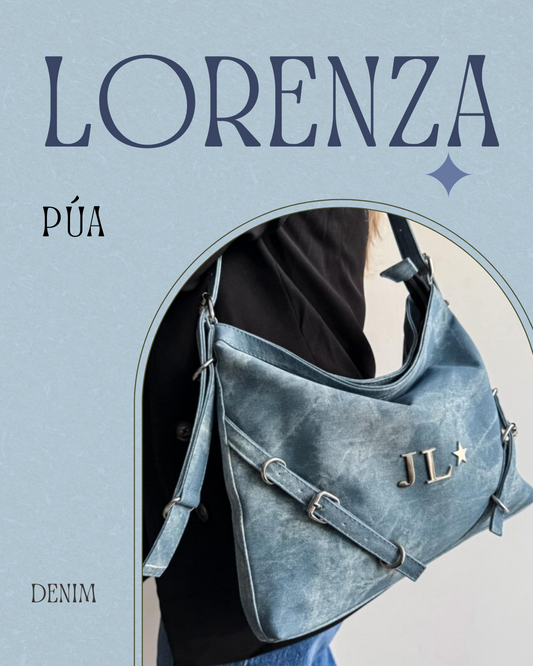 Lorenza Denim Herrajes Plata