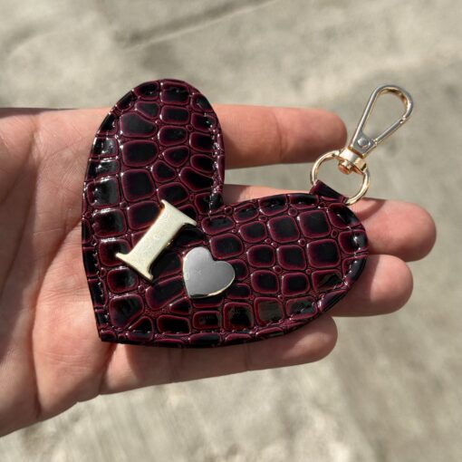 Keychain Burgundy Croco