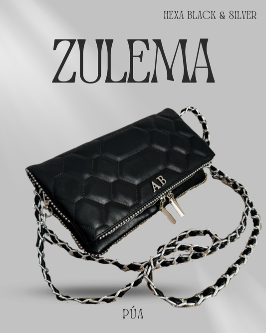 Zulema Black - Herrajes Plata + Filo De puntos