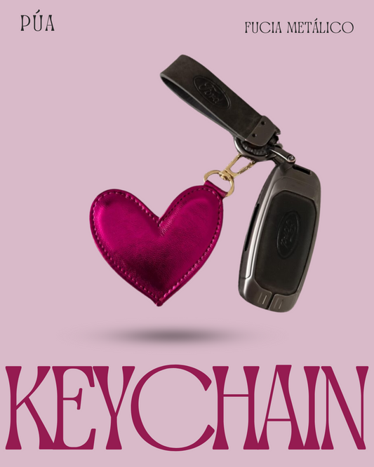 Keychain Fucsia Metálico