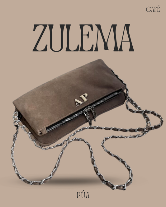 Zulema Café - Gamuza Herrajes Plata