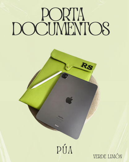 Porta Documentos Verde Limón