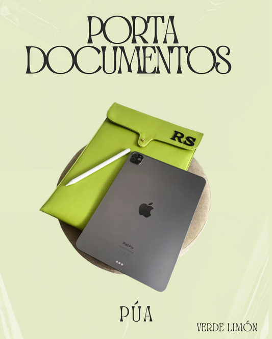 Porta Documentos Verde Limón