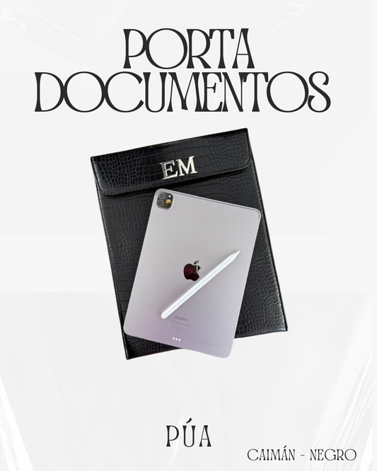 Porta Documentos Caimán Negro