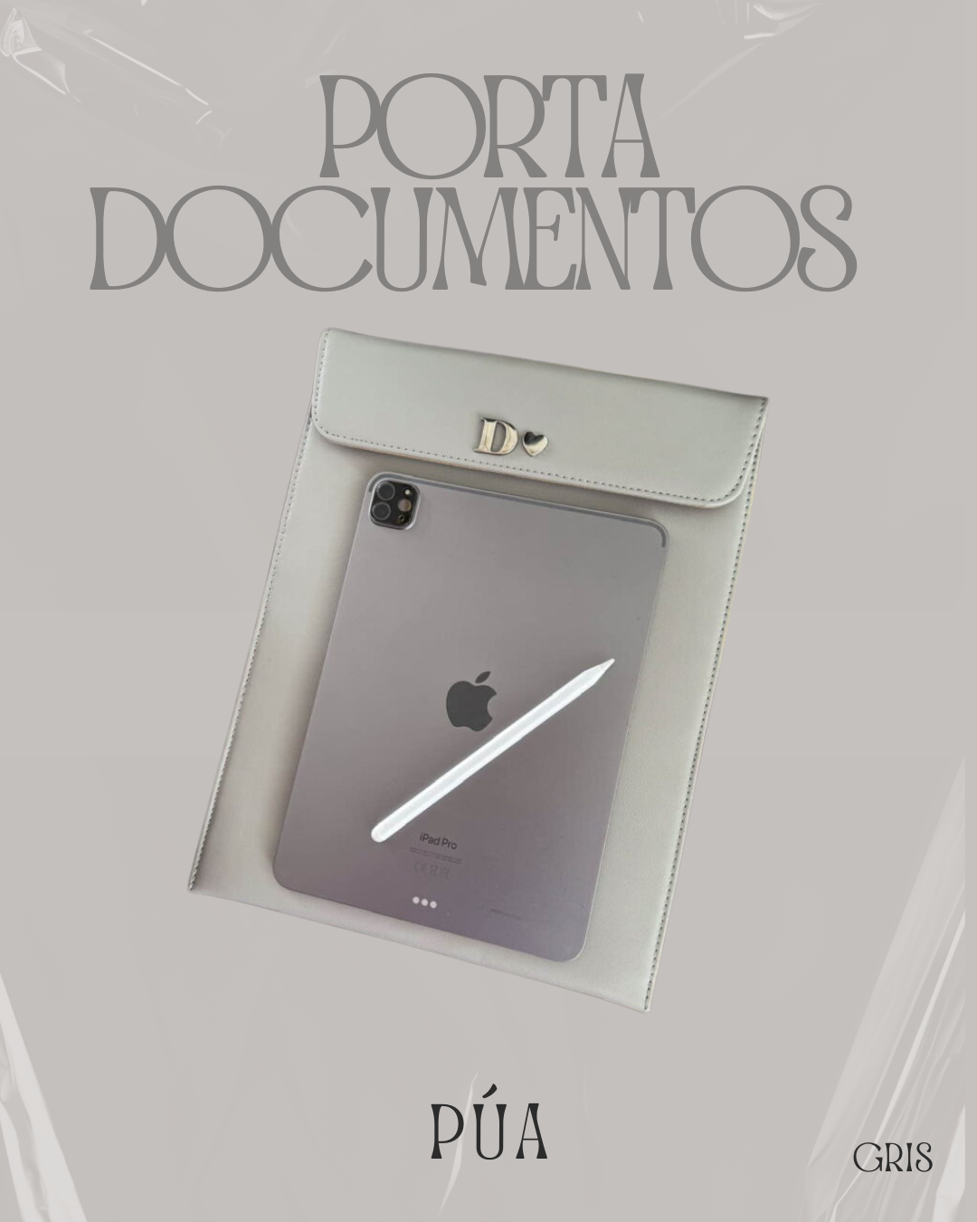 Porta Documentos Gris