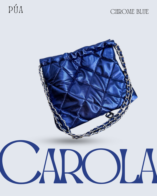 Carola Chrome Blue - Cadena Plata