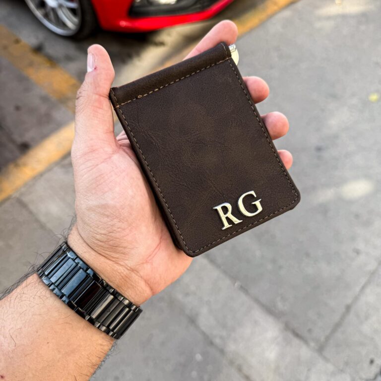 Money Clip Dark Brown