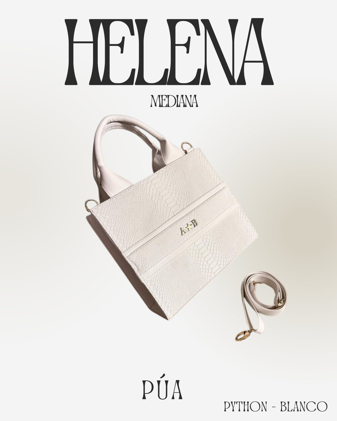Helena Python Blanco- TOTE Mediana