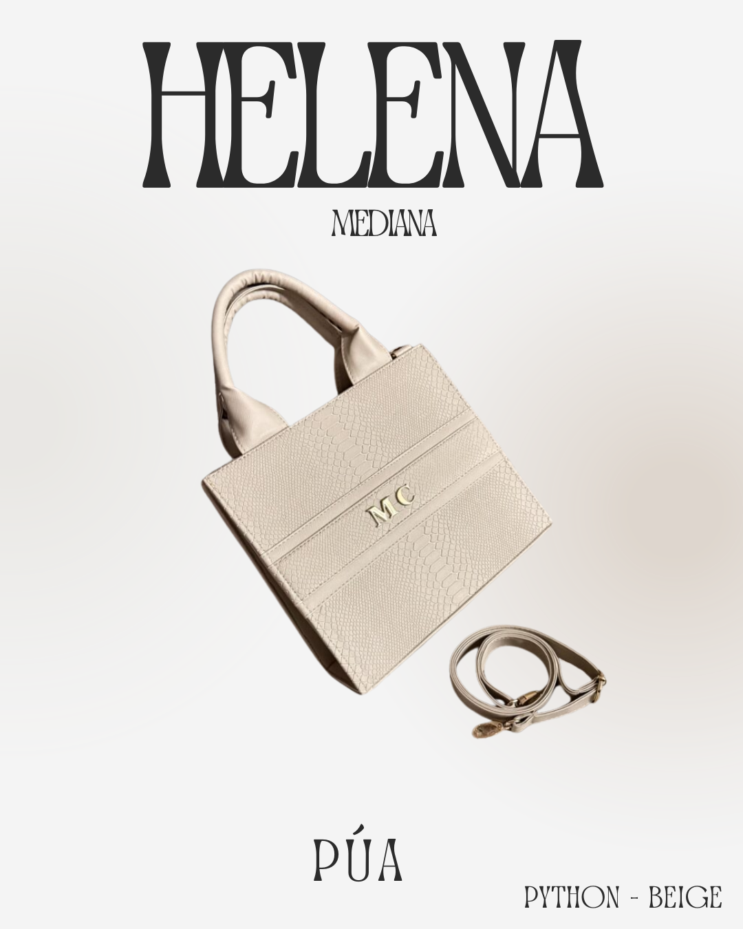 Helena Python Beige - TOTE Mediana