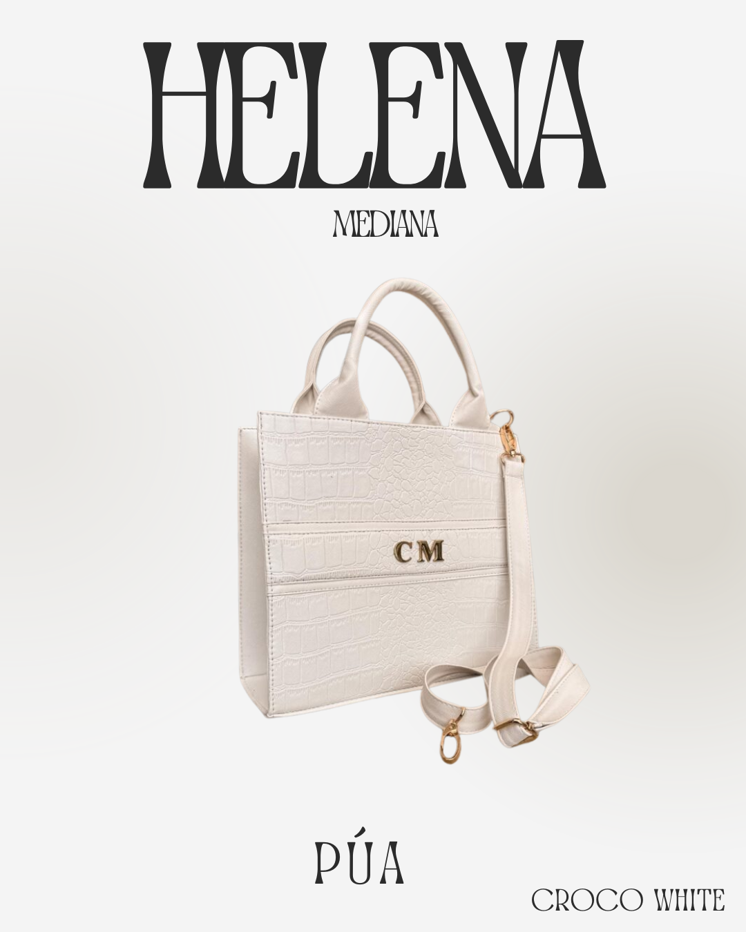 Helena Croco White - TOTE Mediana