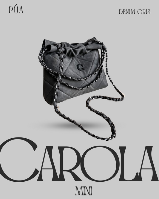 Carola Mini Denim Gris - Cadena Negra